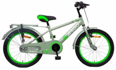 Amigo Sports 18 Zoll 26 Cm Jungen Rücktrittbremse Grau/Grün
