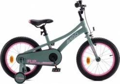 Amigo Flip 16 Zoll 25 Cm Mädchen Rücktrittbremse Grün/Rosa