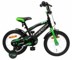 Amigo BMX Fun 14 Zoll 21 Cm Jungen Rücktrittbremse Grün/Mattschwarz