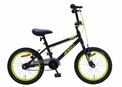 Amigo BMX Danger 16 Zoll Junior Felgenbremse Schwarz/Gelb