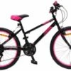 Amigo Power 24 Zoll 38 Cm Mädchen 18G Felgenbremse Schwarz/Rosa