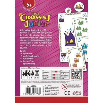 Amigo Five Crowns Junior Kartenspiel Ab 5 Jahren 3 Amigo Five Crowns Junior Kartenspiel Ab 5 Jahren – Bild 3